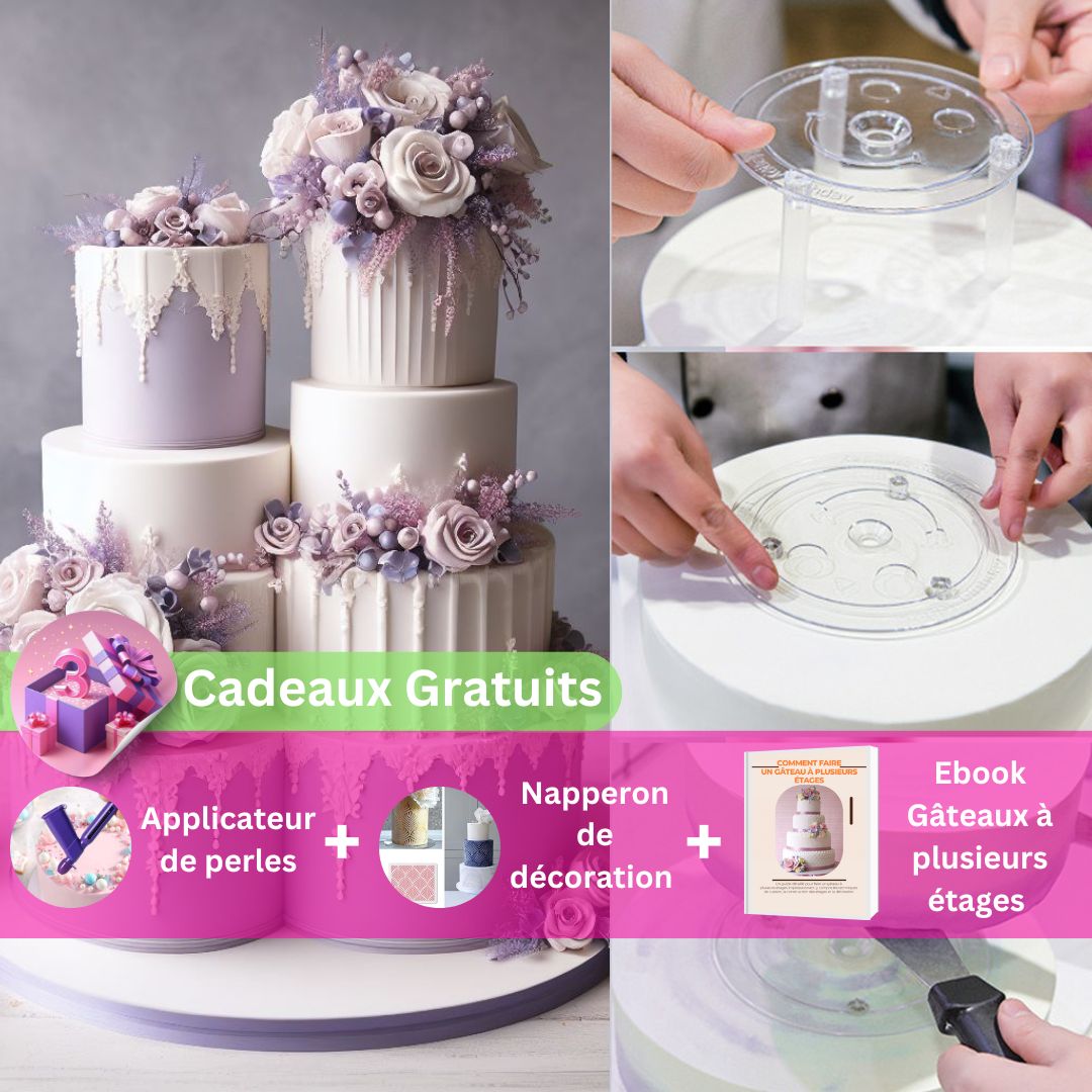LayerLuxe Cake™_Support Multicouche pour Pâtisserie à Étages | Pâtisserie