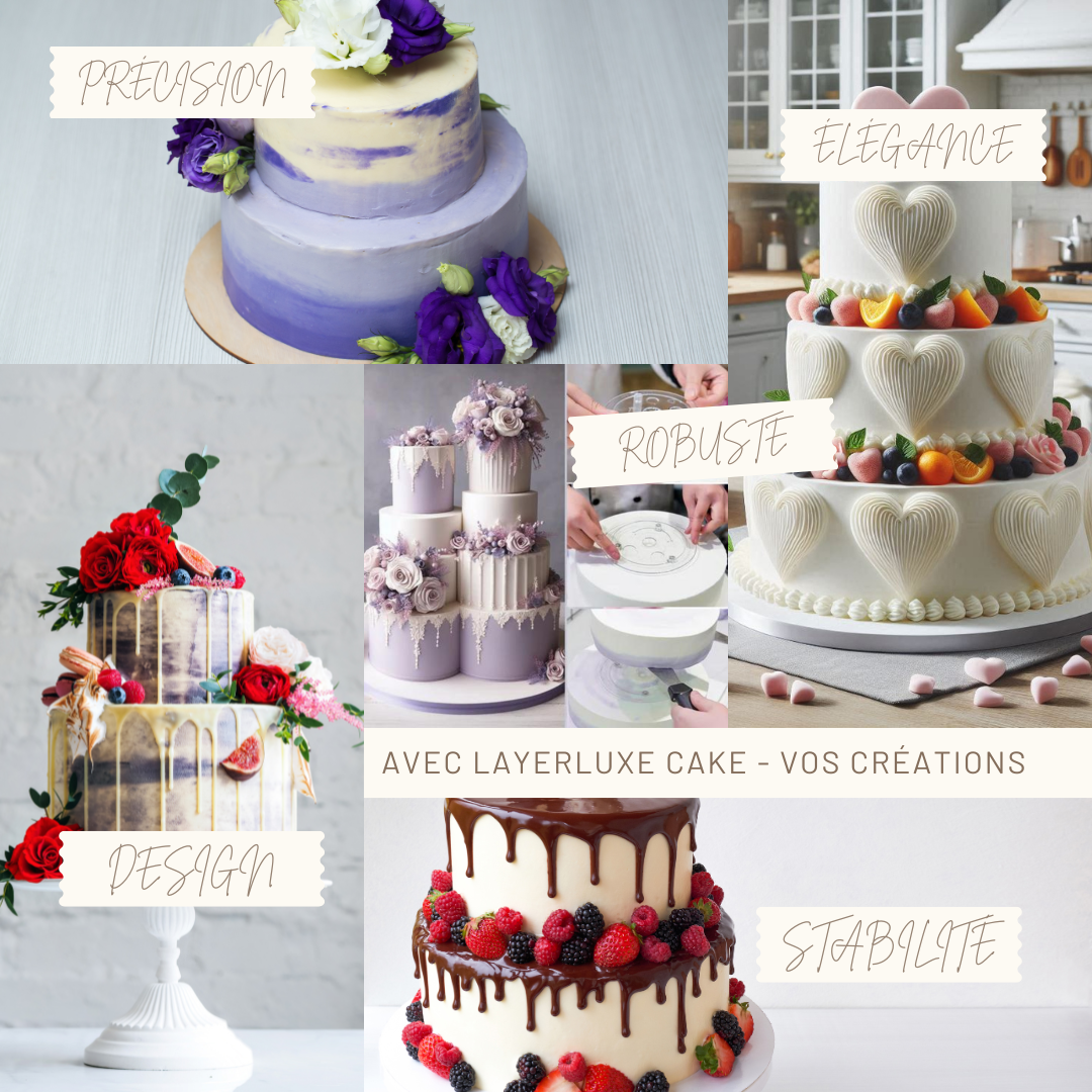 LayerLuxe Cake™_Support Multicouche pour Pâtisserie à Étages | Pâtisserie