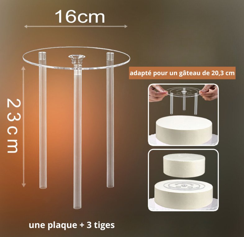 LayerLuxe Cake™_Support Multicouche pour Pâtisserie à Étages - Addict Pâtisserie