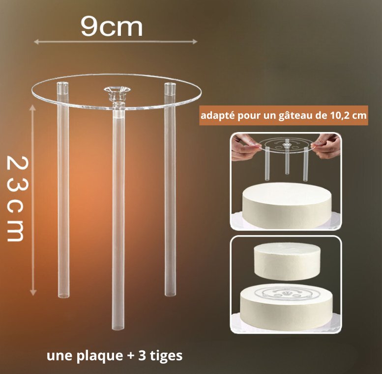 LayerLuxe Cake™_Support Multicouche pour Pâtisserie à Étages - Addict Pâtisserie