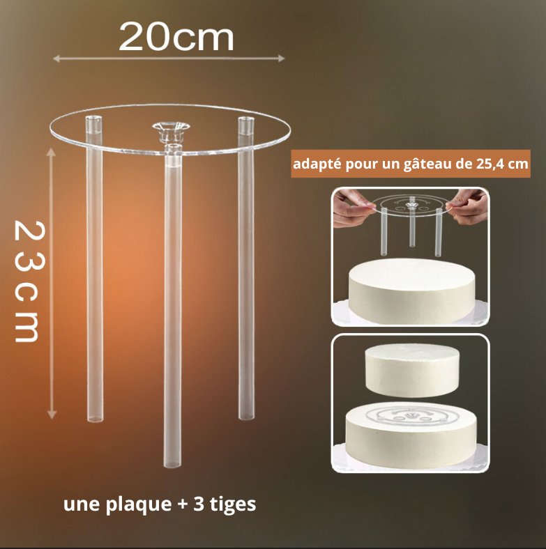 LayerLuxe Cake™_Support Multicouche pour Pâtisserie à Étages - Addict Pâtisserie