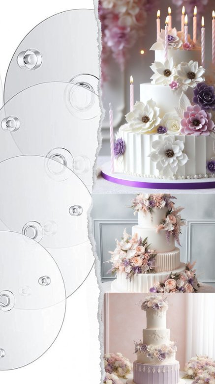 LayerLuxe Cake™_Support Multicouche pour Pâtisserie à Étages - Addict Pâtisserie