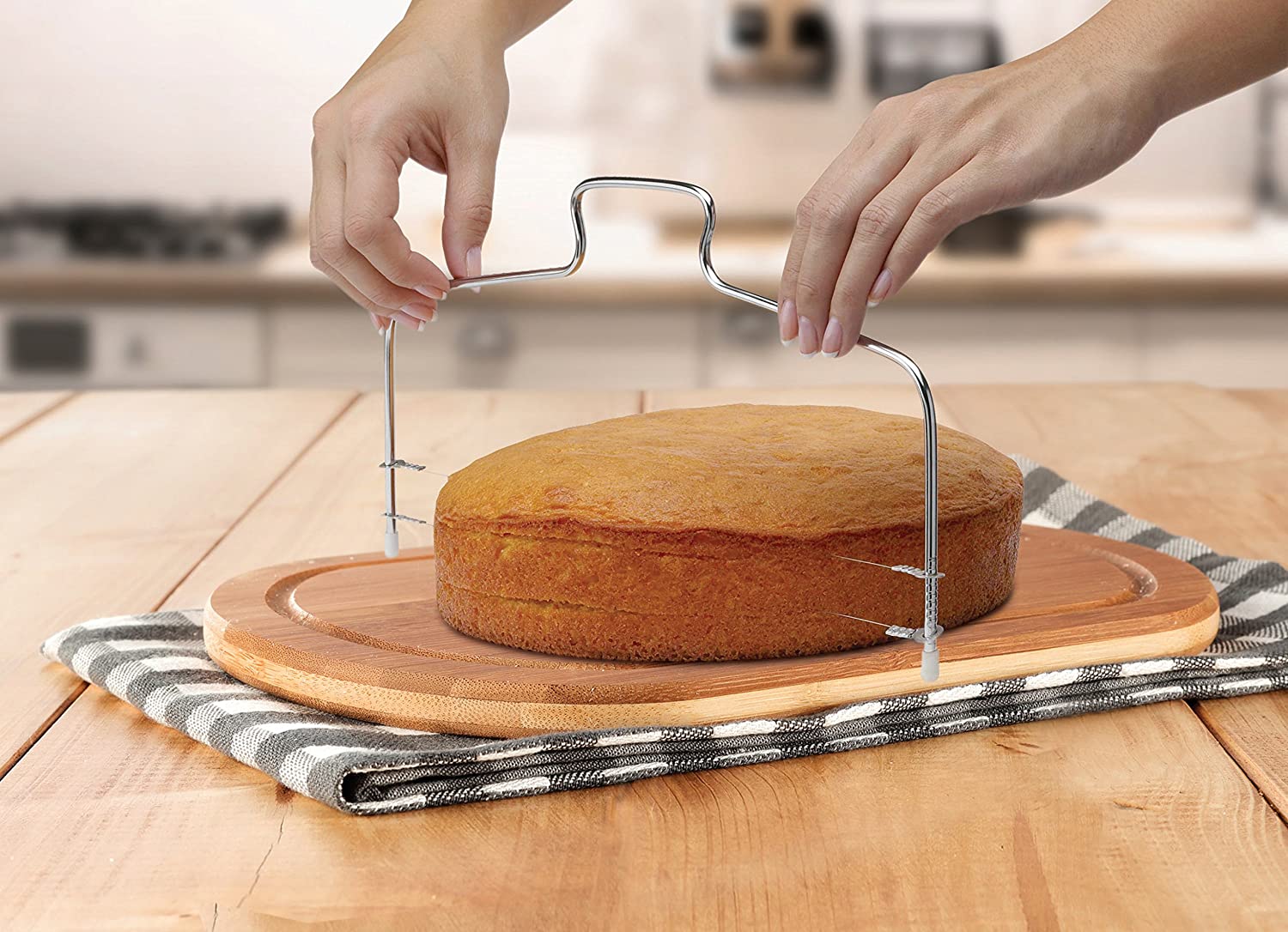 CakeTrancheur™ - Outils de coupe de gâteau en métal | Pâtisserie - Addict Pâtisserie